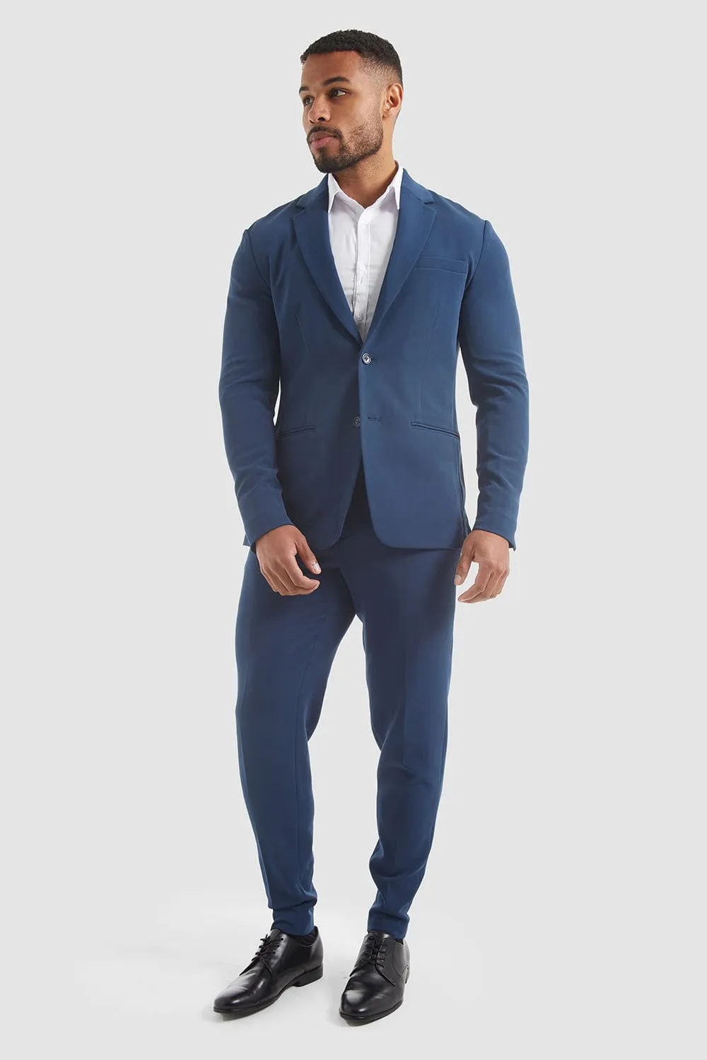 True Muscle Fit Tech Suit Jacket In Navy