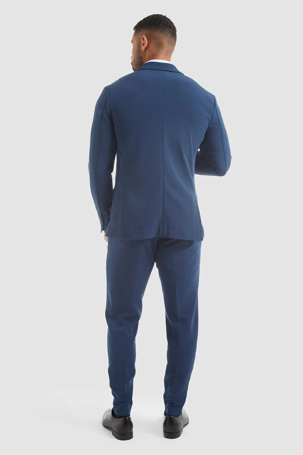 True Muscle Fit Tech Suit Jacket In Navy