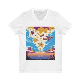 Unisex Jersey Short Sleeve V-Neck Tee