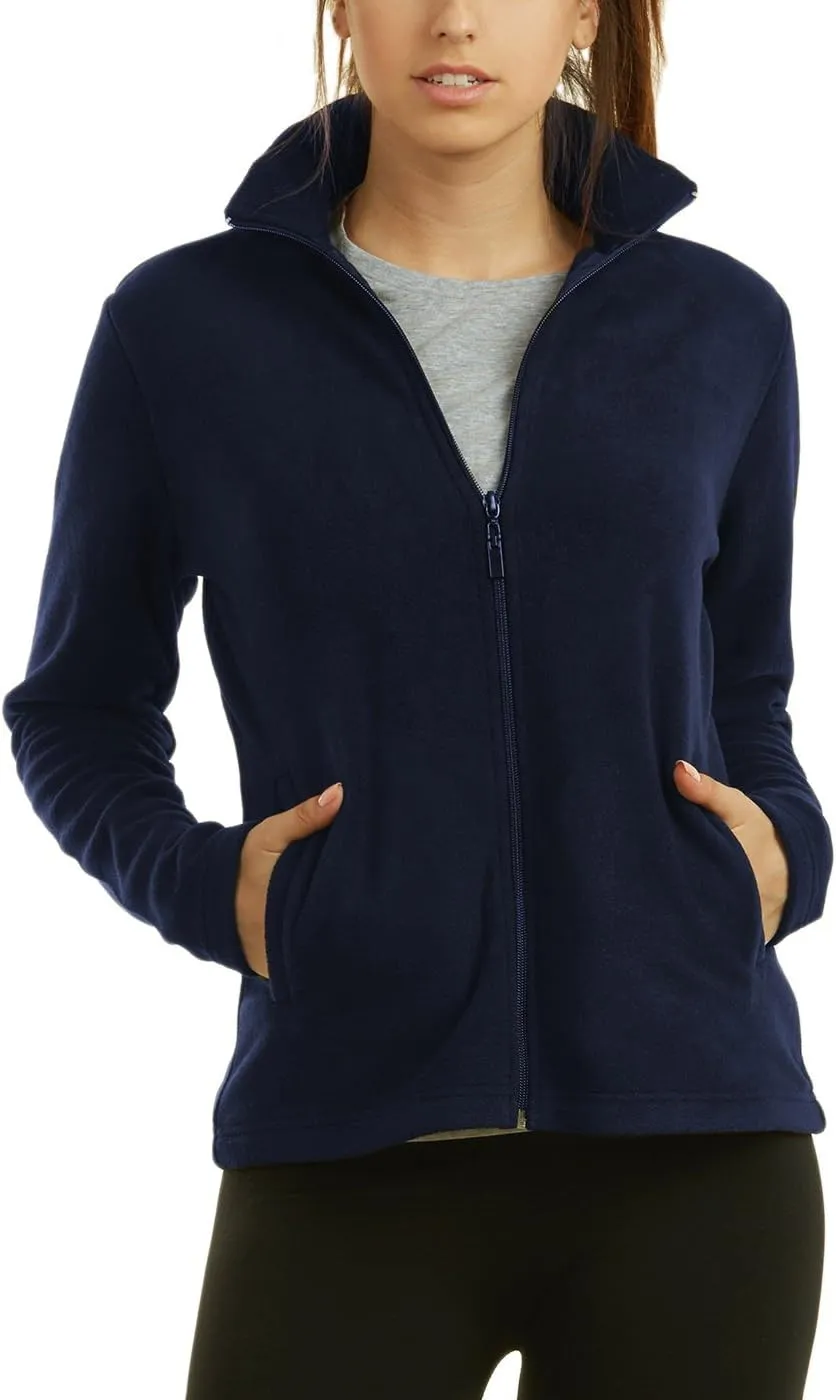 Women's Polar Fleece Full Zip Up Winter Jacket