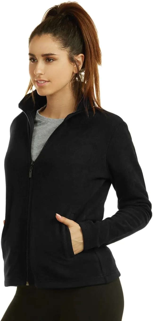 Women's Polar Fleece Full Zip Up Winter Jacket